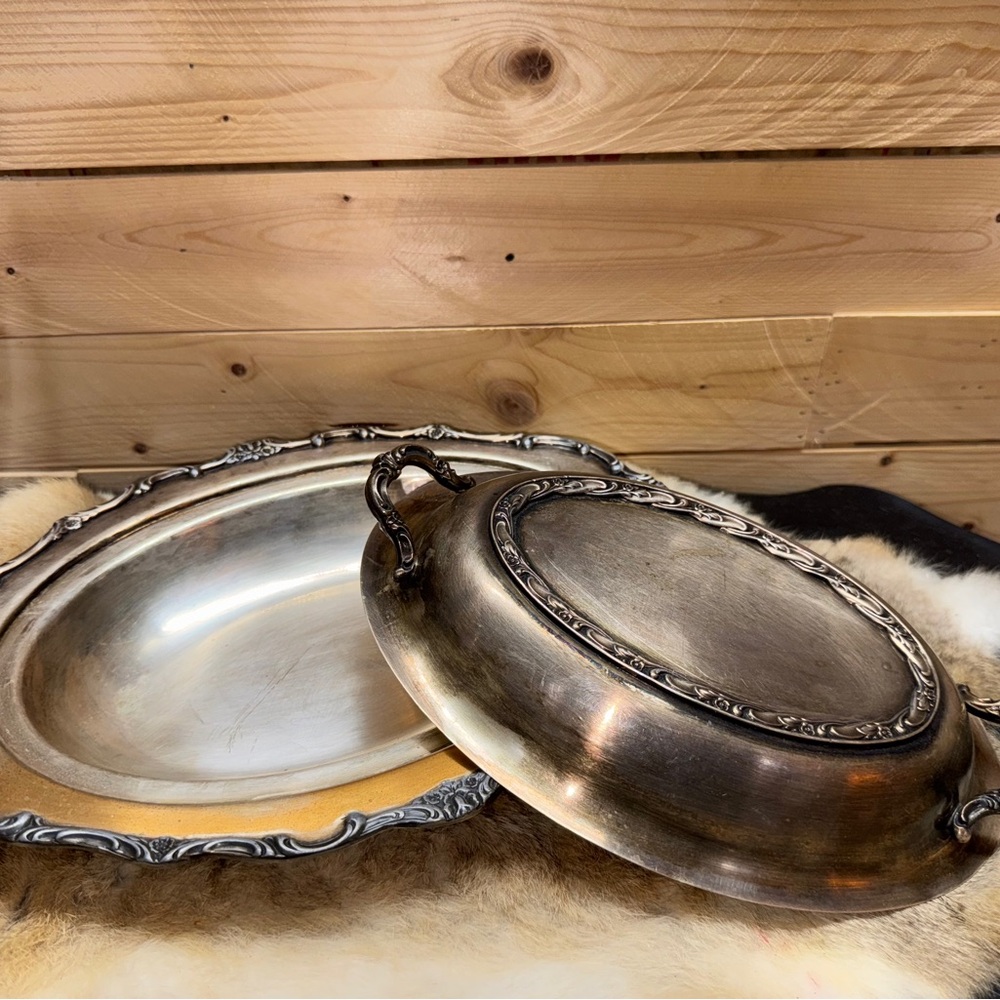 Vintage Silver plated Serving Dish with Lid